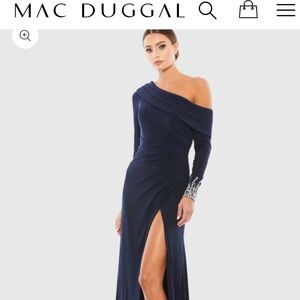 NWT Mac Duggal Navy Gown Size 10